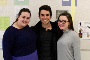 Musical theatre majors Sara Den Bleyker, John Cavaseno and Shannan Lydon, left to right.